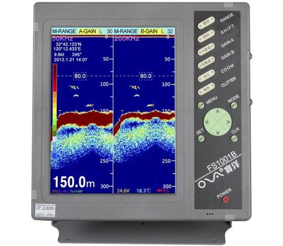 10 inch 1000 3000w 50 200khz high powerelectronic color depth fish finder
