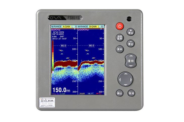 6 inch 600w 50 200khz depth sounder fish finder for boats