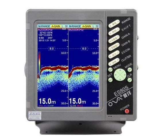 8 inch 300 600w 200khz marine fish finder depth finder